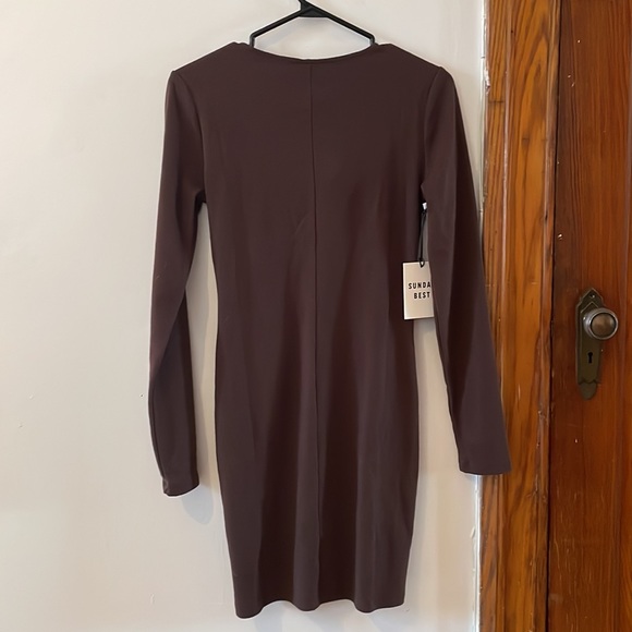NWT Aritzia Sunday Best Billy Dress in brown - Picture 5 of 5